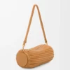 Armbandtasche aus plissiertem Nappalammleder Warm Desert