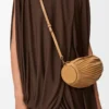 Armbandtasche aus plissiertem Nappalammleder Warm Desert