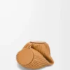 Armbandtasche aus plissiertem Nappalammleder Warm Desert