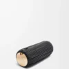 Armbandtasche aus plissiertem Nappaleder in Schwarz