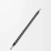 Arrow kurzer Riemen aus Kalbsleder Black/Chocolate