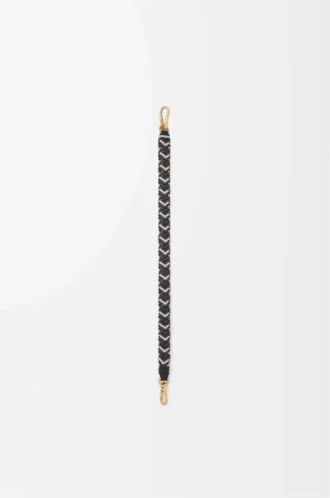 Arrow kurzer Riemen aus Kalbsleder Black/Chocolate
