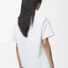 Asymmetrisches T-Shirt aus Baumwollmischung in Weiß