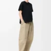 Asymmetrisches T-Shirt aus Baumwollmischung Schwarz
