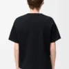 Asymmetrisches T-Shirt aus Baumwollmischung Schwarz
