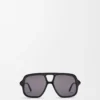 Aviator Slim Sonnenbrille Schwarz