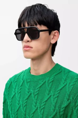 Aviator Slim Sonnenbrille Schwarz