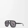 Aviator Slim Sonnenbrille Schwarz