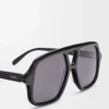 Aviator Slim Sonnenbrille Schwarz