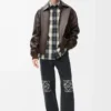 Baggy-Jeans mit Anagramm-Motiv aus Denim Schwarz