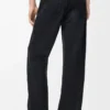 Baggy-Jeans mit Anagramm-Motiv aus Denim Schwarz