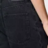Baggy-Jeans mit Anagramm-Motiv aus Denim Schwarz