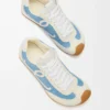 Ballet Runner 2.0 aus Nylon und Kalbsleder Blau/Weiß/Softweiß