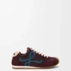 Ballet Runner 2.0 aus Nylon und Kalbsleder Burgunderrot/Entenblau/Teigfarben