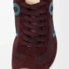 Ballet Runner 2.0 aus Nylon und Kalbsleder Burgunderrot/Entenblau/Teigfarben