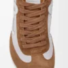 Ballet Runner 2.0 aus Nylon und Kalbsleder Grau/Weiß/Hellbraun