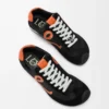 Ballet Runner 2.0 aus Nylon und Kalbsleder Schwarz/Orange/Hellgrün