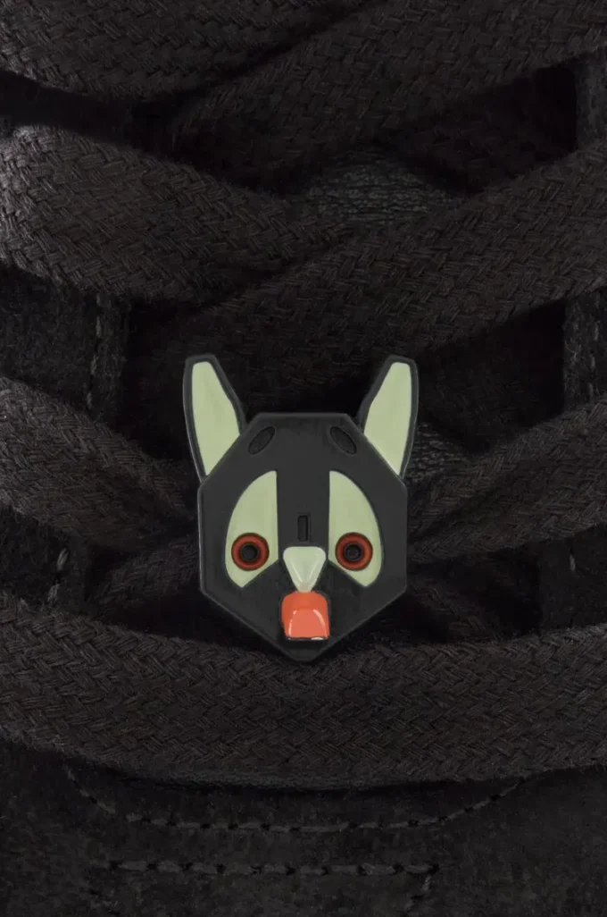 Ballet Runner 2.0 aus Nylon und Kalbsleder Schwarz/Orange/Hellgrün