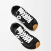 Ballet Runner 2.0 aus Nylon und Kalbsleder Schwarz/Weiß