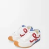 Ballet Runner 2.0 aus Nylon und Kalbsleder Weiß/Rot/Blau