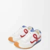 Ballet Runner 2.0 aus Nylon und Kalbsleder Weiß/Rot/Blau