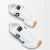 Ballet Runner 2.0 aus Nylon und Kalbsleder Weiß/Schwarz