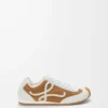 Ballet Runner 2.0 aus Wildleder und Lammfell Tan/Weiß