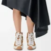 Ballet Runner 2.0 High-Top aus Wildleder und Lammfell Hellbraun/Weiß