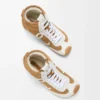 Ballet Runner 2.0 High-Top aus Wildleder und Lammfell Hellbraun/Weiß