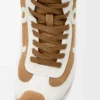 Ballet Runner 2.0 High-Top aus Wildleder und Lammfell Hellbraun/Weiß