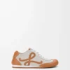 Ballet Runner 2.0 ungefüttert aus Hirschleder und pflanzlich gegerbtem Kalbsleder Soft White/Tan