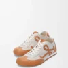 Ballet Runner 2.0 ungefüttert aus Hirschleder und pflanzlich gegerbtem Kalbsleder Soft White/Tan