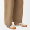 Ballet Runner 2.0 ungefüttert aus Hirschleder und pflanzlich gegerbtem Kalbsleder Soft White/Tan