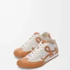 Ballet Runner 2.0 ungefüttert aus Hirschleder und pflanzlich gegerbtem Kalbsleder Soft White/Tan
