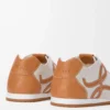 Ballet Runner 2.0 ungefüttert aus Hirschleder und pflanzlich gegerbtem Kalbsleder Soft White/Tan