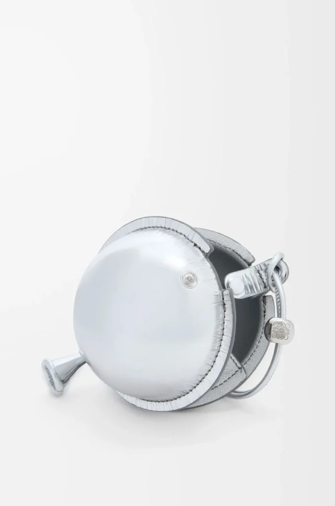 Ballon-Beutel aus Nappakalbsleder in Silber