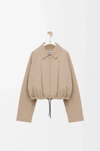 Ballonjacke aus Baumwolle Beige