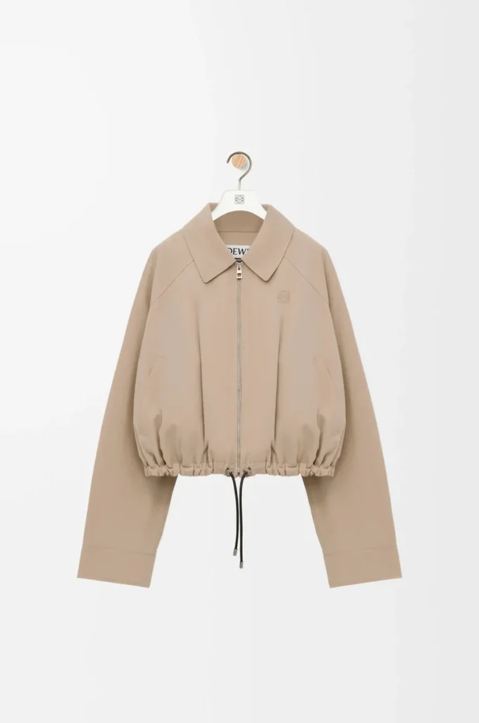 Ballonjacke aus Baumwolle Beige