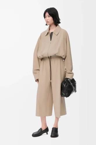 Ballonjacke aus Baumwolle Beige