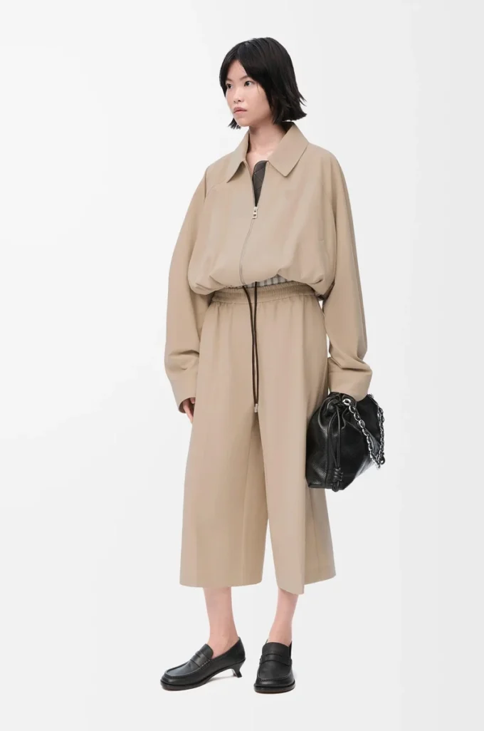 Ballonjacke aus Baumwolle Beige