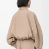 Ballonjacke aus Baumwolle Beige
