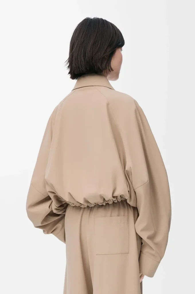 Ballonjacke aus Baumwolle Beige