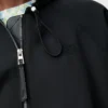 Ballonjacke aus Cupro-Mischgewebe Schwarz