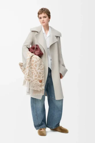 Barrel-Jeans aus Denim Washed Denim