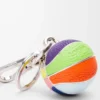 Basketball-Anhänger aus Kalbsleder und Metall Mehrfarbig