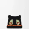 Beanie aus einer Mischung aus Wolle, Alpaka und Mohair Schwarz