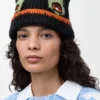 Beanie aus einer Mischung aus Wolle, Alpaka und Mohair Schwarz