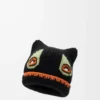 Beanie aus einer Mischung aus Wolle, Alpaka und Mohair Schwarz