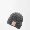 Beanie aus einer Mischung aus Wolle und Kaschmir Grau/Blau meliert
