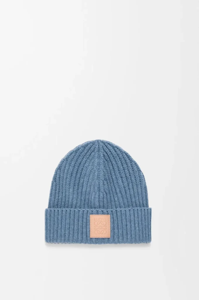 Beanie aus Kaschmir in Denim Blue